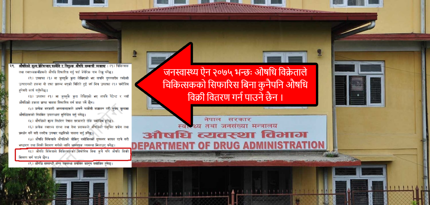 चिकित्सकको प्रेस्क्रिप्सनबिनै औषधि भिराइँदै, नियमनकारी निकाय तै चुप मै चुप