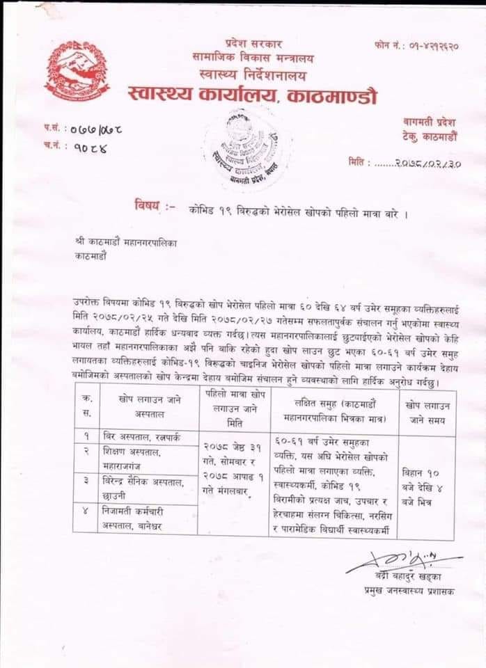 खोप केन्द्र पुगेका नागरिकको गुनासोः लाइनमा राखेर खाली हात फर्काउन भएन नि !