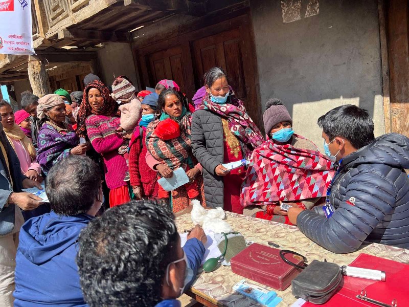 रामेछापको गोकुलगंगामा निःशुल्क स्वास्थ्य शिविर
