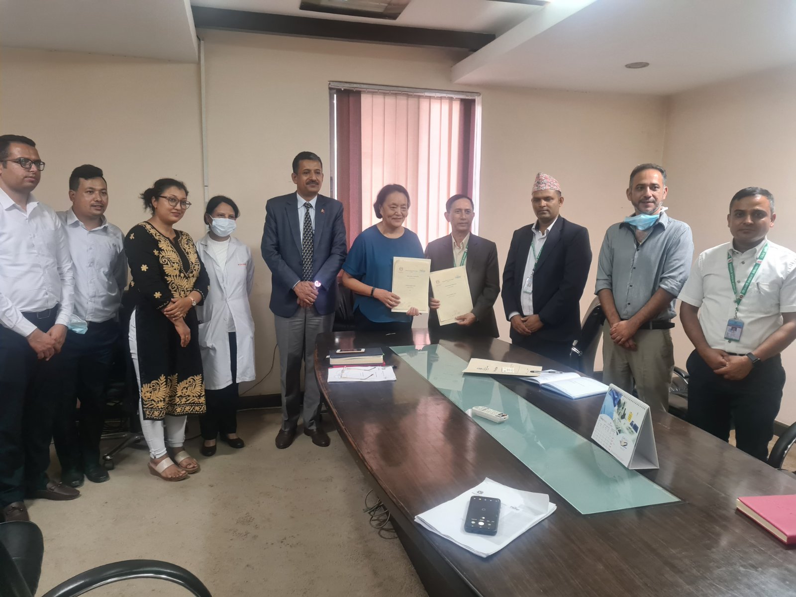 निजामति कर्मचारी अस्पताल र तिलगंगा आँखा प्रतिष्ठानबीच सेवा आदानप्रदानसम्बन्धि सहकार्य गर्ने सम्झौता