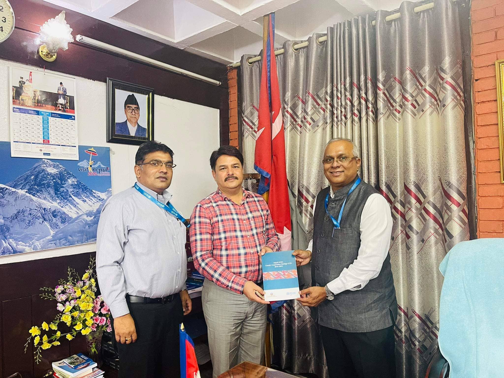 स्वास्थ्य राज्यमन्त्री र विश्व स्वास्थ्य संगठन नेपालका प्रमुखविच भेटवार्ता