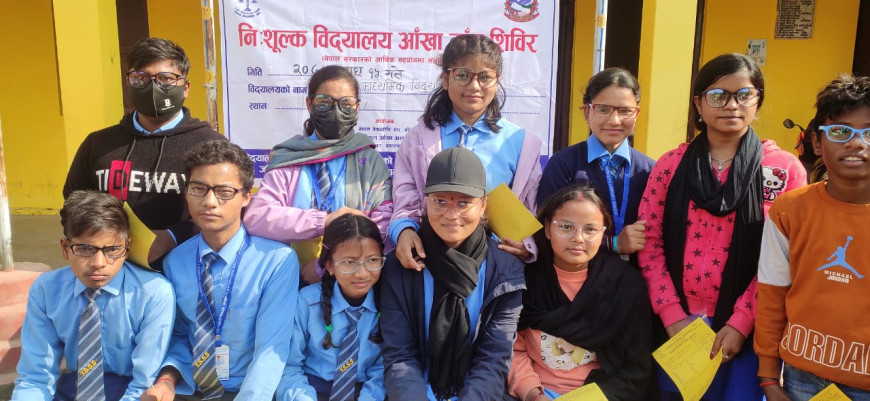 नेपालगन्जका दुई हजार ८६८ विद्यार्थीको निःशुल्क आँखा परीक्षण
