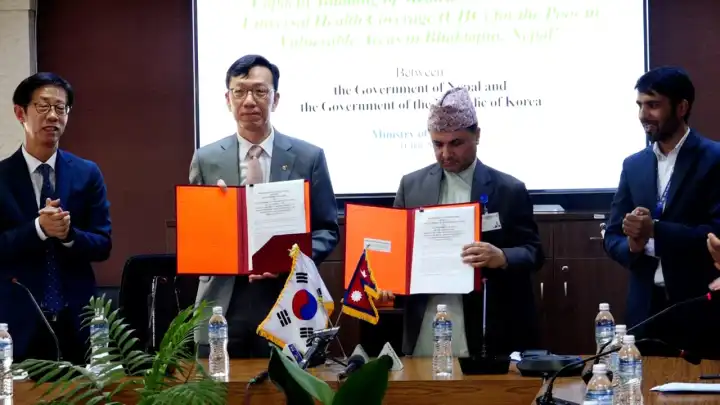 भक्तपुरको थिमिमा एक सय ५० शय्याको अस्पताल बनाउन कोरिया सरकारसँग सम्झौता