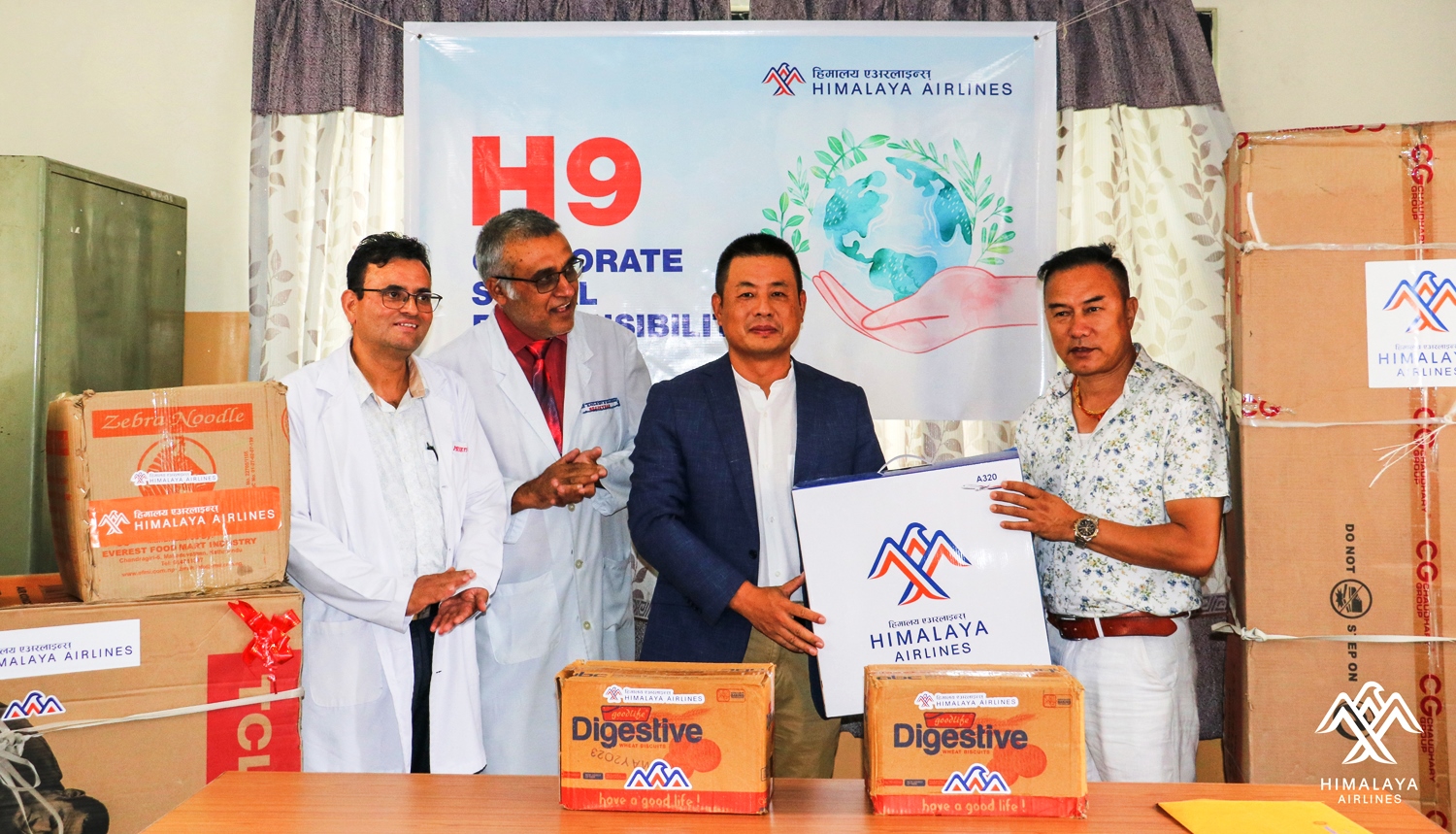 हिमालय एयरलाइन्सद्वारा नेपाल अर्थोपेडिक अस्पताललाई एयर कन्डिसनर हस्तान्तरण