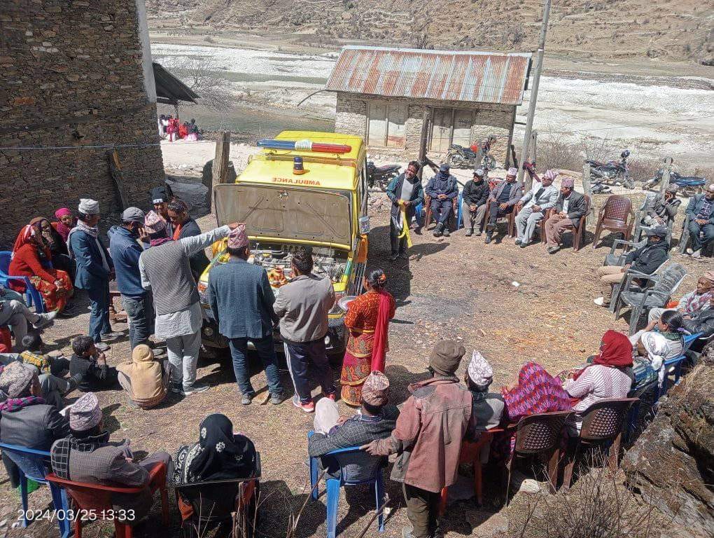 पातारासी गाउँपालिकामा आफ्नै दोस्रो एम्बुलेन्स सञ्चालन