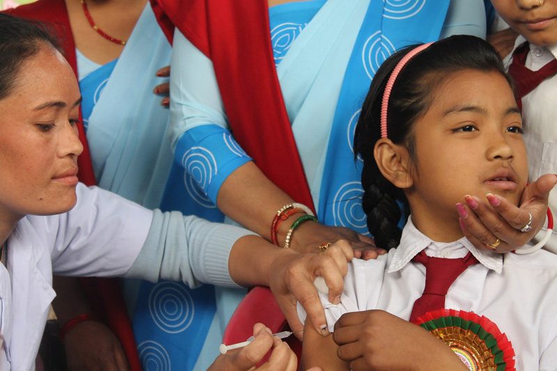 सात प्रदेशका यी अस्पतालमा पाठेघरको मुखको क्यान्सर विरुद्धको एचपिभी खोप निःशुल्क लगाउन पाइन्छ