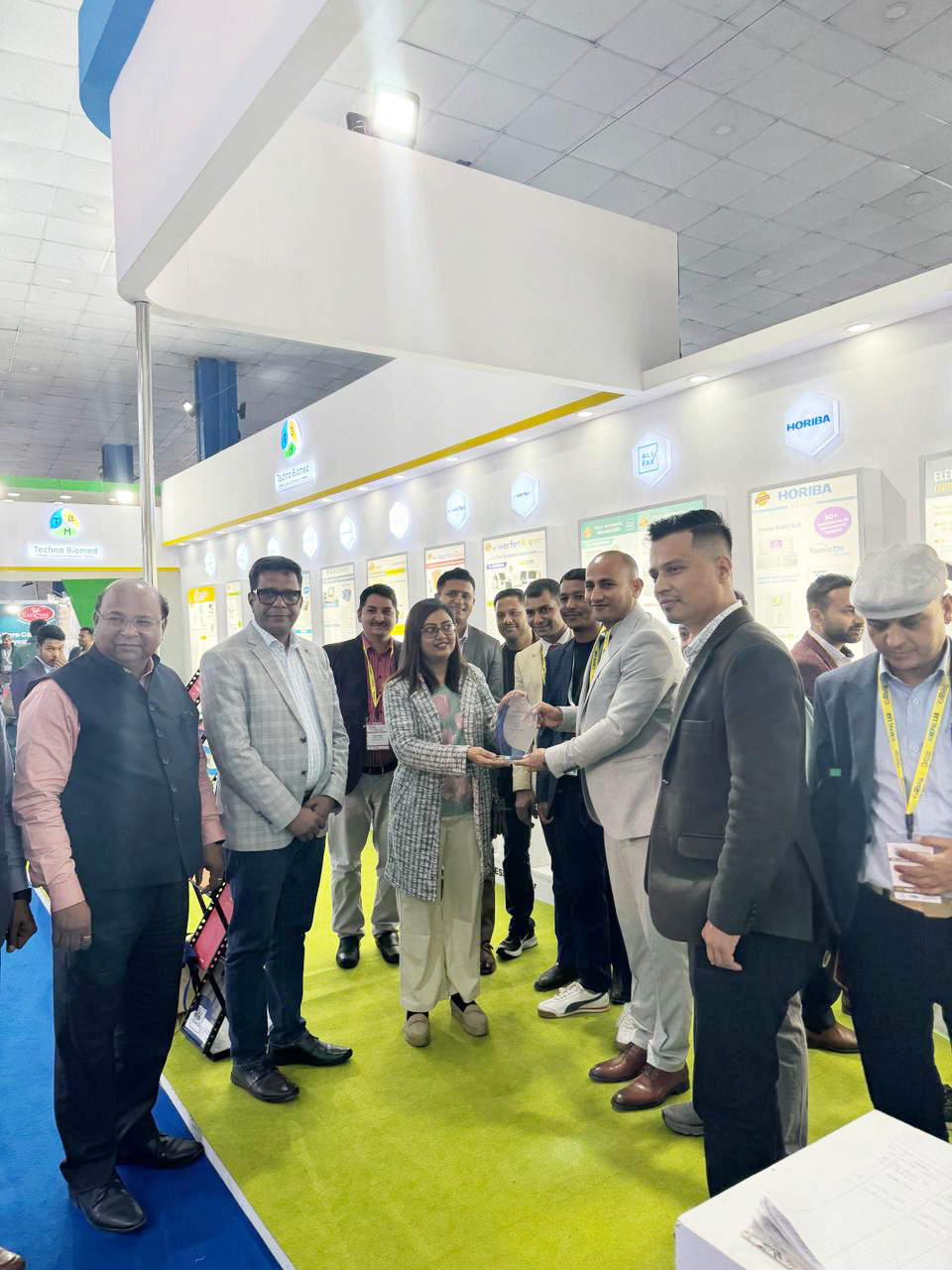 सातौं नेपाल मेडिकल शो एवं ल्याव प्रदर्शनीमा टेक्नोबायोमेडले उत्कृष्ट स्टल अवार्ड प्राप्त