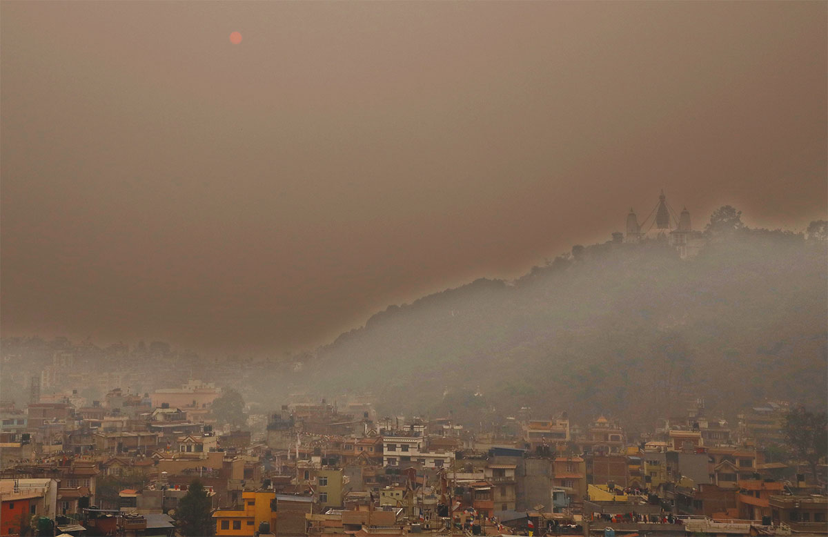 चिसोसँगै बढ्यो काठमाडौँ उपत्यकाको वायु प्रदूषण