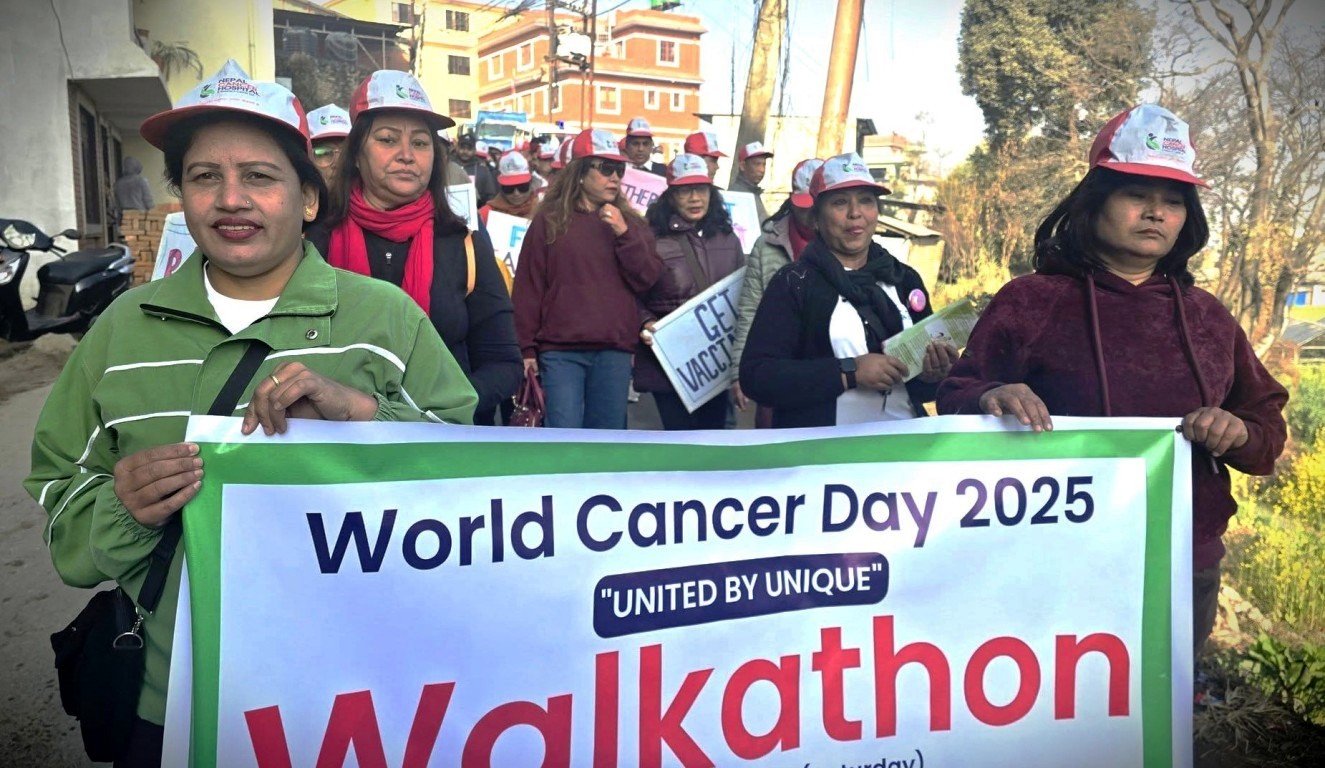 क्यान्सरसम्बन्धी जनचेतना फैलाउन नेपाल क्यान्सर अस्पतालद्धारा वाकाथन कार्यक्रम सम्पन्न