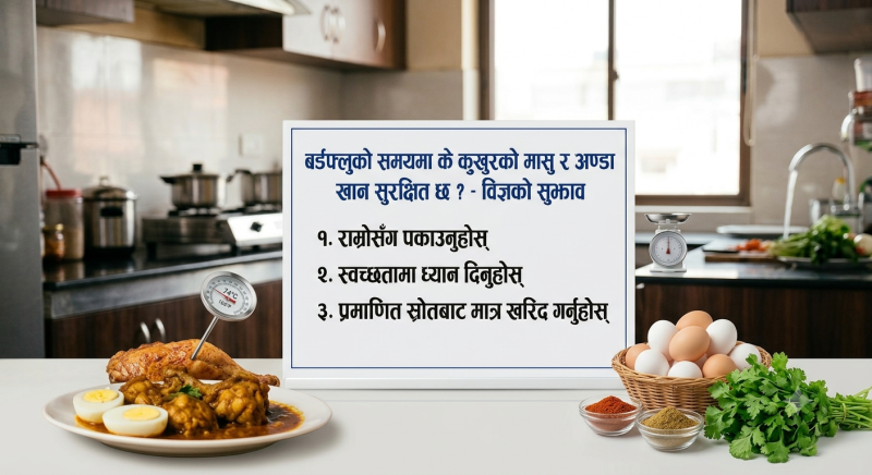 बर्डफ्लुको समयमा कुखुराको मासु र अण्डा खान सुरक्षित छ ? यस्तो छ विज्ञको भनाइ