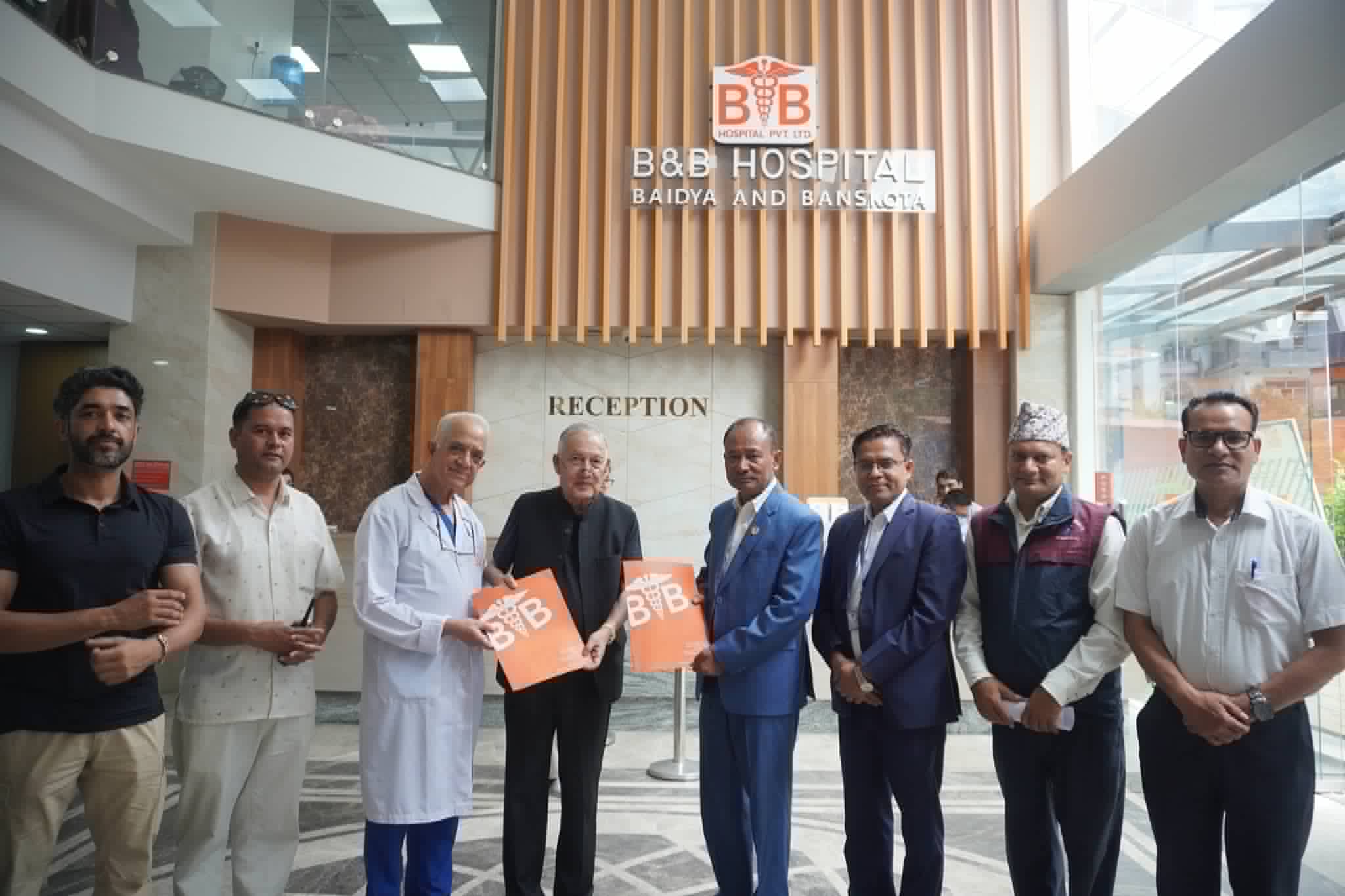 Signing of a memorandum of understanding on special health services between B & B Hospital and Mahalaxmi Municipality