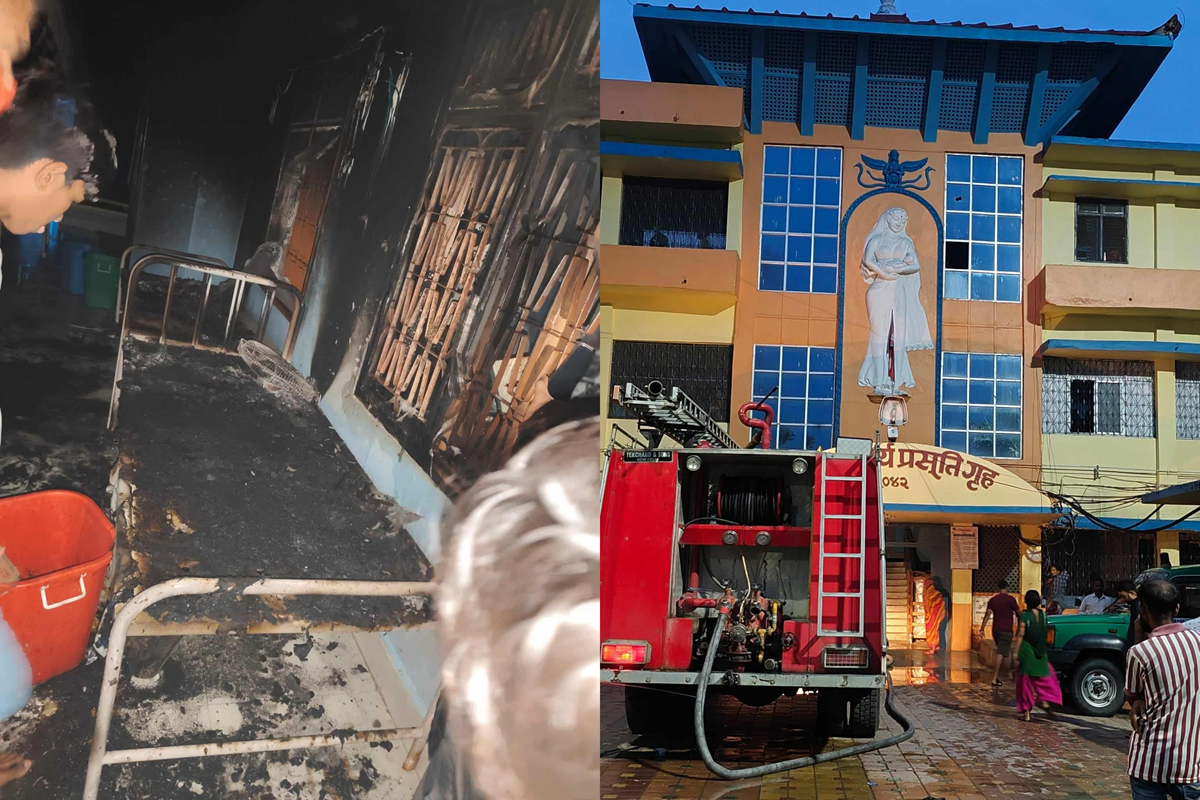 नारायणी अस्पतालको एनआइसीयू स्टोरमा आगलागी