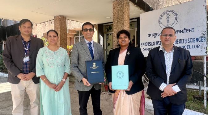 बीपी कोइराला स्वास्थ्य विज्ञान प्रतिष्ठान र श्री बालाजी विद्यापिठबीच समझदारीपत्र हस्ताक्षर