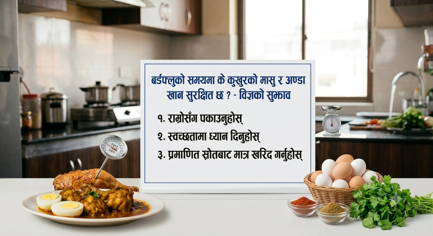 बर्डफ्लुको समयमा कुखुराको मासु र अण्डा खान सुरक्षित छ ? यस्तो छ विज्ञको भनाइ