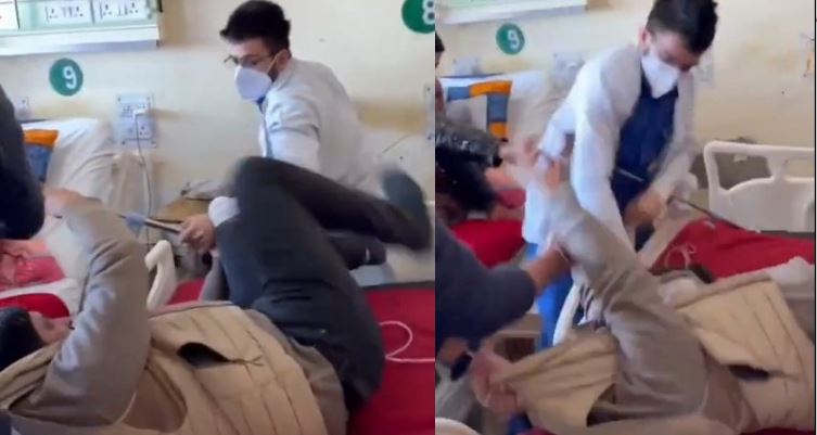डाक्टर र बिरामीबीच भएको झगडाको भिडियो भाइरल