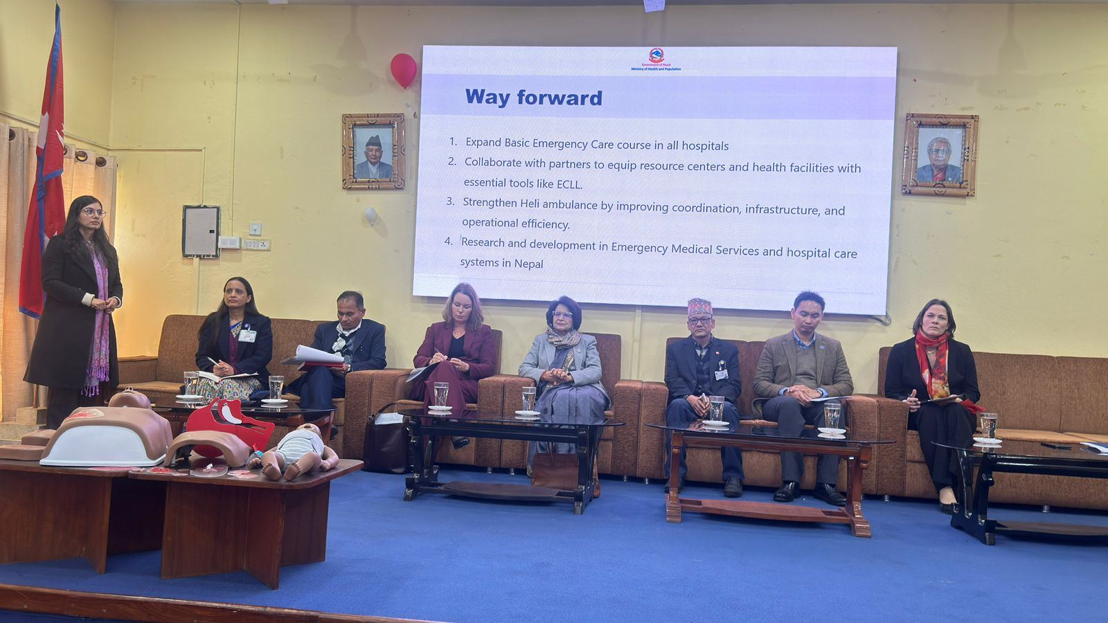 आपतकालीन उपचार तालिम सुदृढ पार्न मन्त्रालयलाई ‘इमरजेन्सी केयर लर्निङ ल्याब किट’ सहयोग