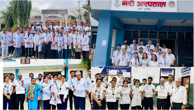 Nationwide black armband protest continues on the second day to protect the radiography profession