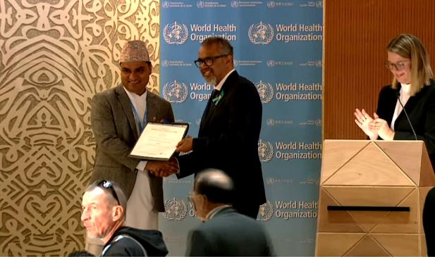 Nepal receives international recognition for tobacco control, special award from WHO